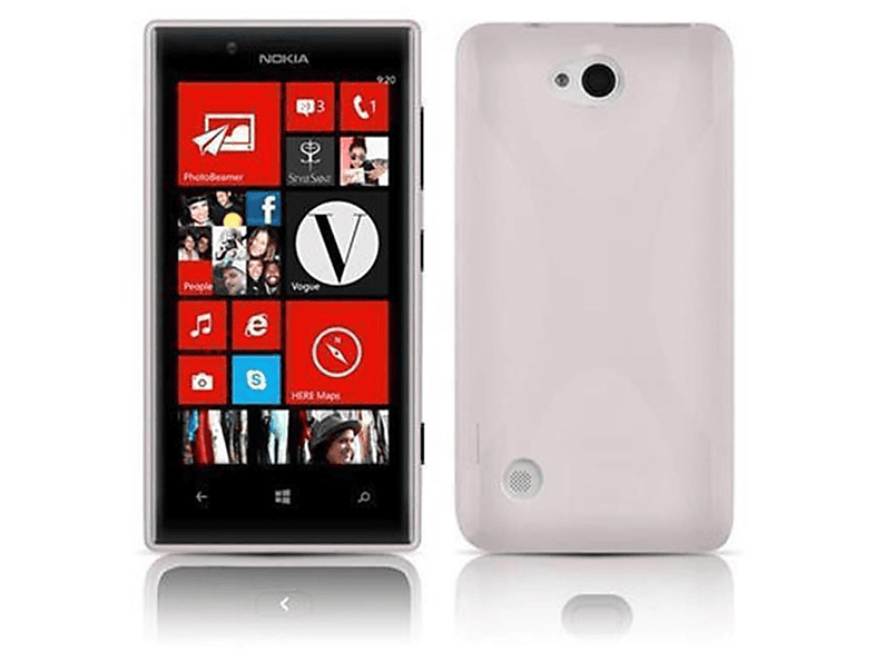 X-Line WEIß Nokia, Lumia Backcover, 720, Schutzhülle, CADORABO MAGNESIUM TPU