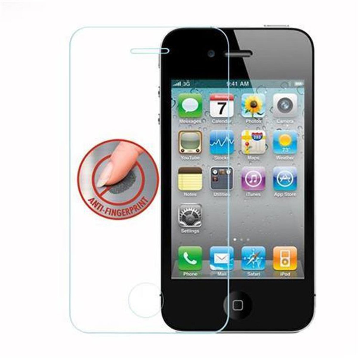 CADORABO Schutzglas Tempered Glas Schutzfolie(für Apple 4S) iPhone / 4