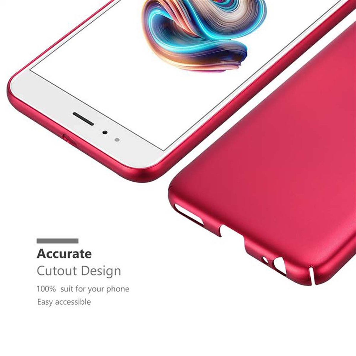 CADORABO Hülle A1 Metall Case Xiaomi, Style, Matt Mi ROT Hard Backcover, / 5X, METALL Mi im