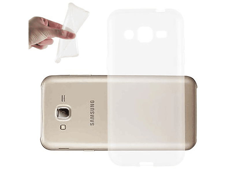 CADORABO TPU Ultra Slim AIR J2 Samsung, Schutzhülle, VOLL TRANSPARENT Backcover, 2015, Galaxy