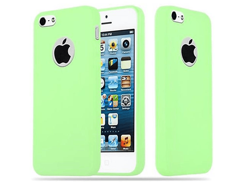 Hülle PASTELL Style, TPU Backcover, 5 / GRÜN iPhone im Candy 5S SE CADORABO 2016, CANDY / Apple,