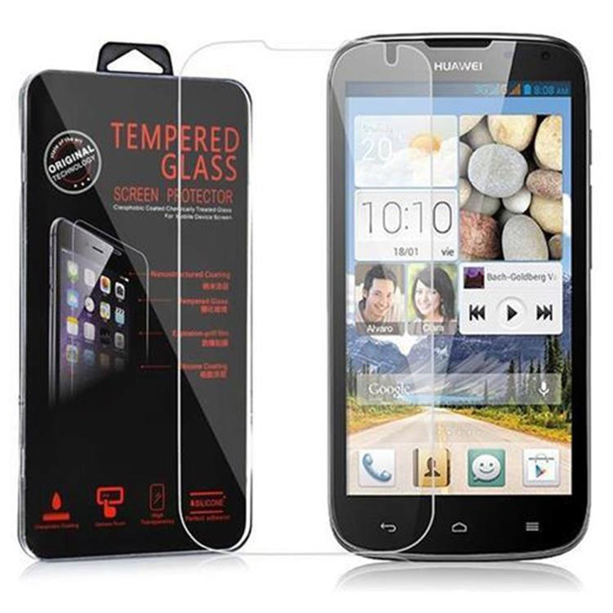 CADORABO Schutzglas Tempered Glas ASCEND G610) Huawei Schutzfolie(für