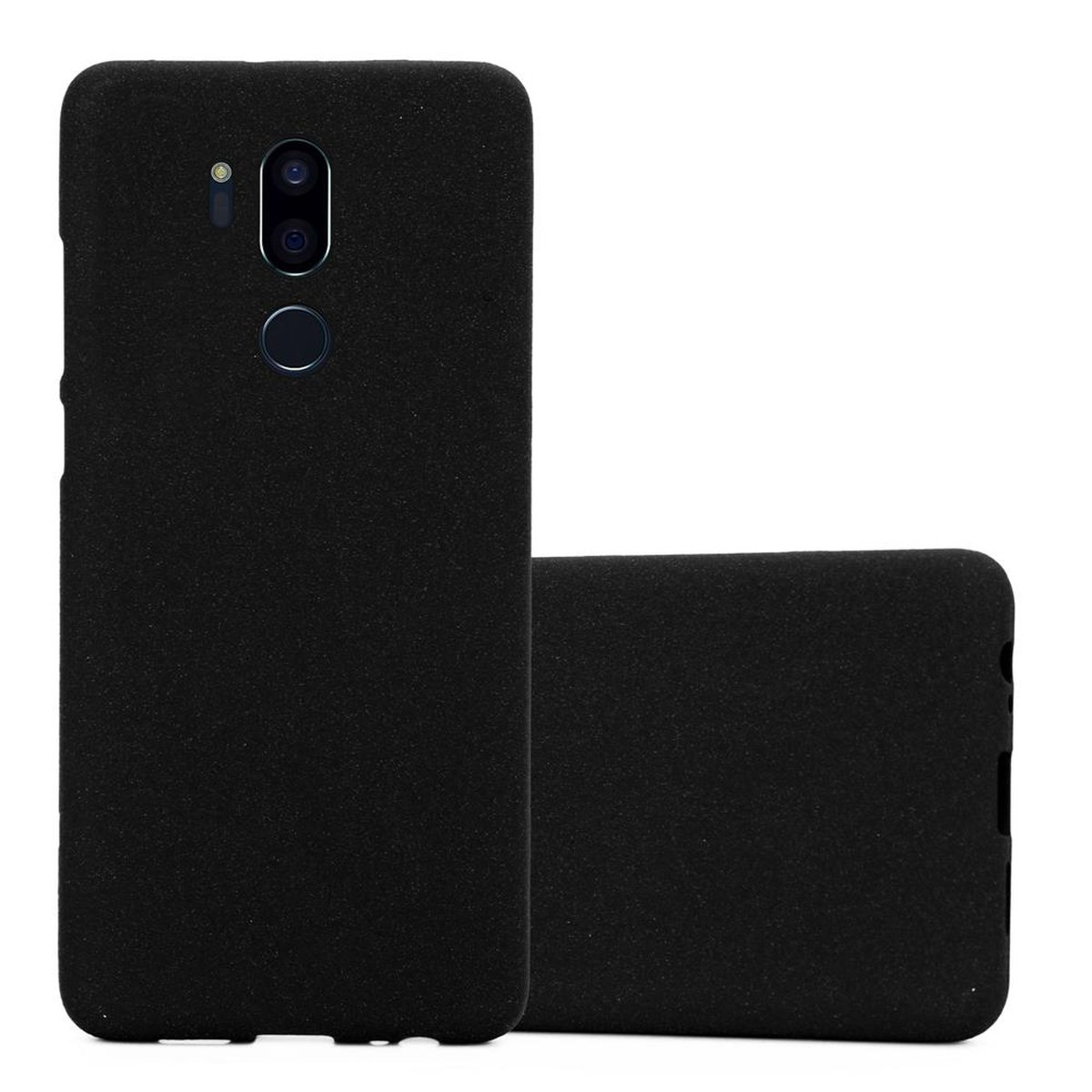 LG, / Schutzhülle, CADORABO TPU FROST ONE, / FIT Backcover, Frosted ThinQ G7 SCHWARZ
