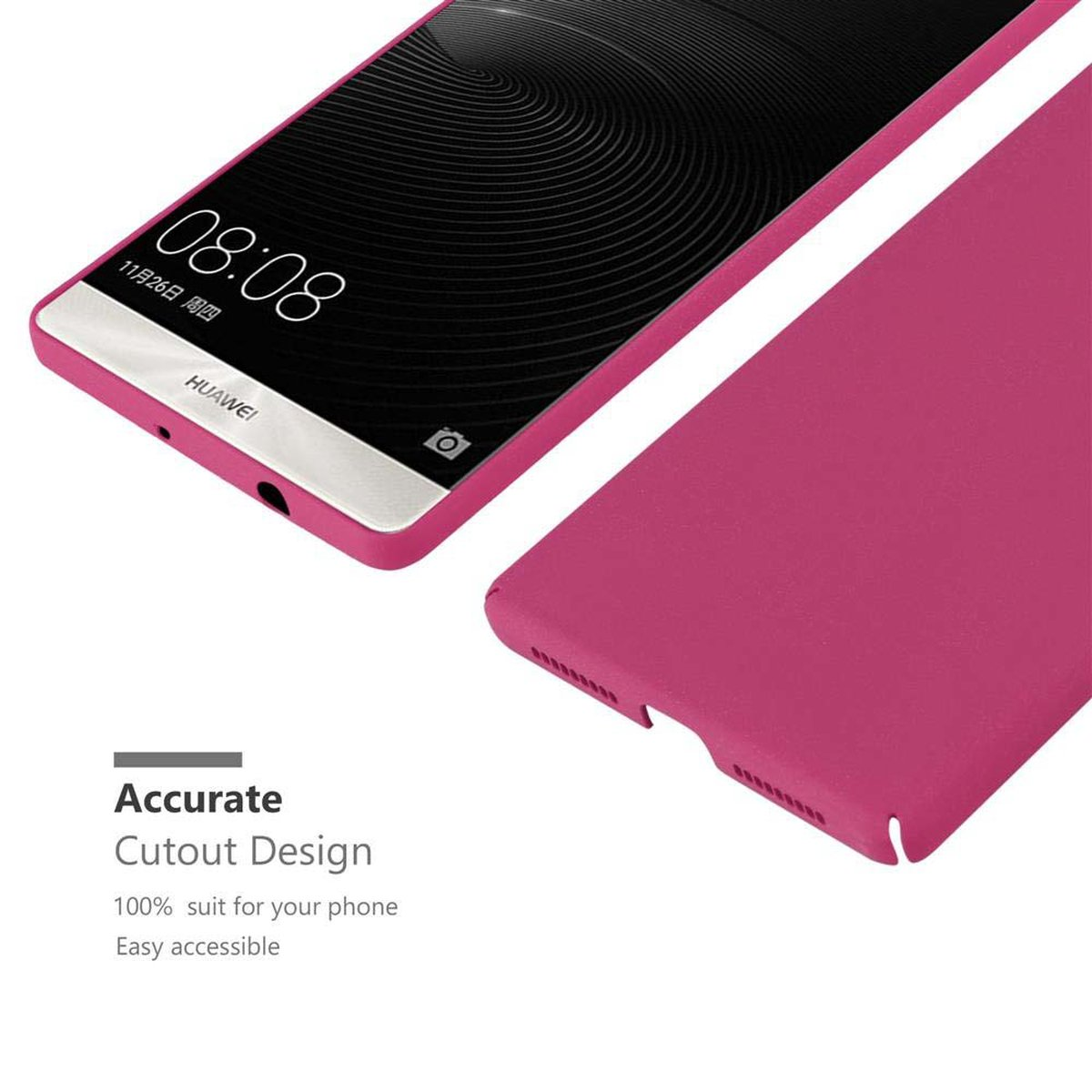 CADORABO Hülle Hard MATE Style, 8, Case Huawei, Backcover, Frosty im PINK FROSTY