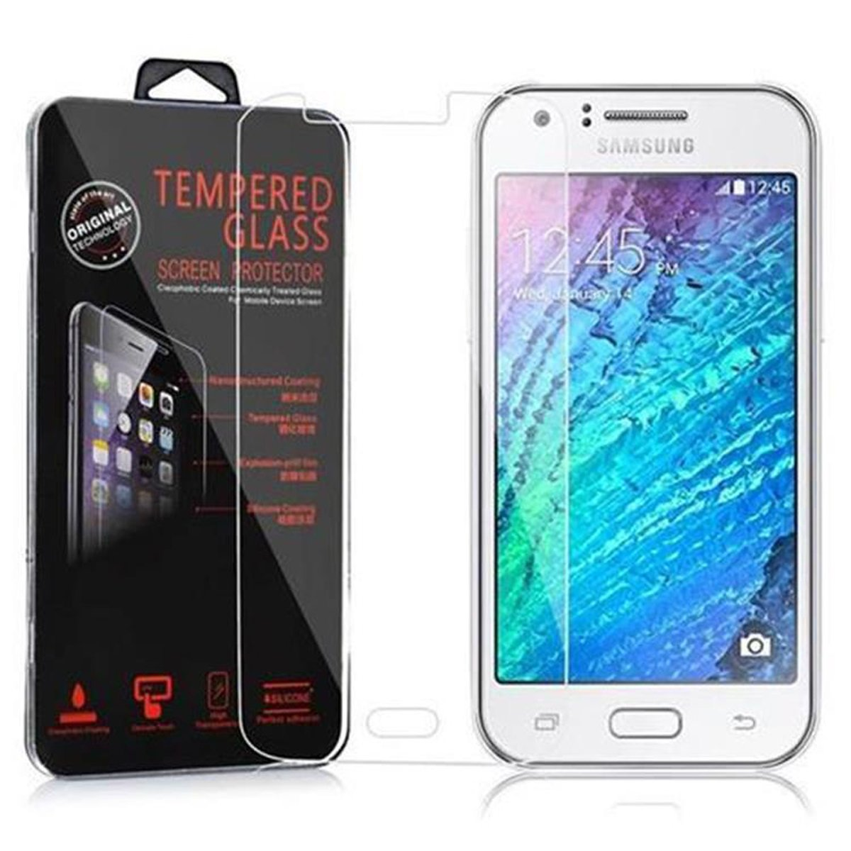 Glas J1 Tempered Samsung Schutzfolie(für Galaxy 2015) CADORABO Schutzglas