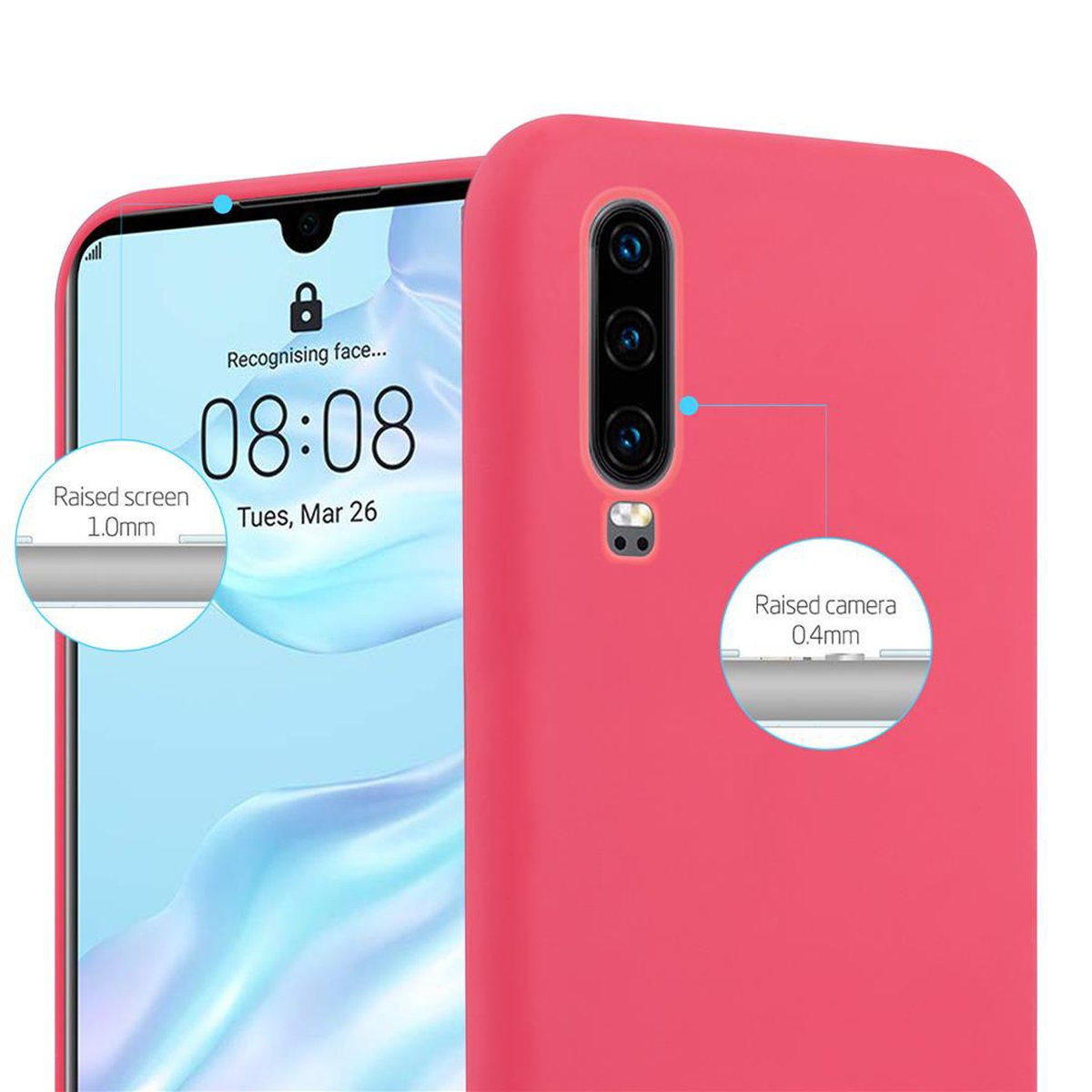 CADORABO TPU Huawei, Backcover, CANDY Style, Hülle Candy ROT P30, im