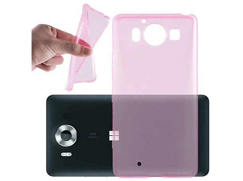 CADORABO TPU Ultra Slim AIR Schutzhülle, Backcover, Nokia, Lumia 950 XL, TRANSPARENT PINK | Backcover