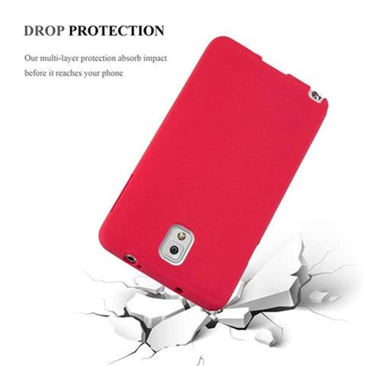 FROST TPU Schutzhülle, Galaxy Frosted CADORABO Backcover, Samsung, NOTE 3, ROT