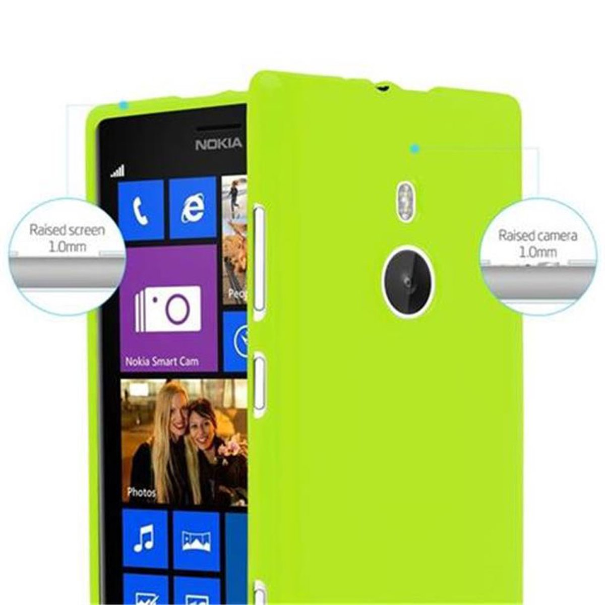 CADORABO TPU Backcover, Nokia, Handyhülle, JELLY Lumia Jelly GRÜN 925