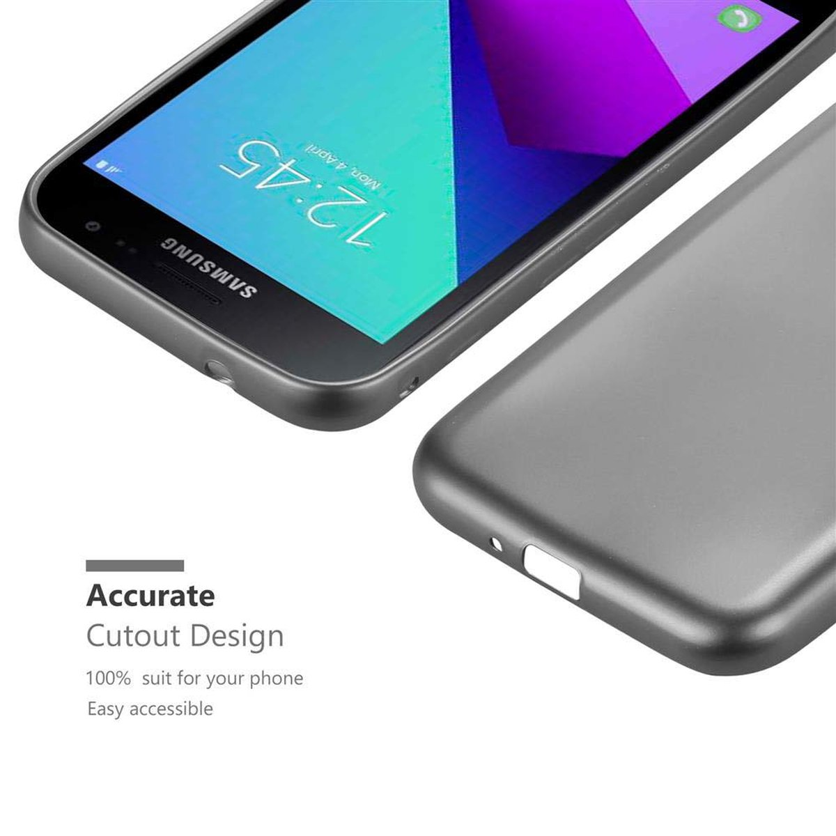 XCover 4 4s, Hülle, Samsung, / METALLIC GRAU Galaxy Backcover, CADORABO TPU Metallic Matt XCover