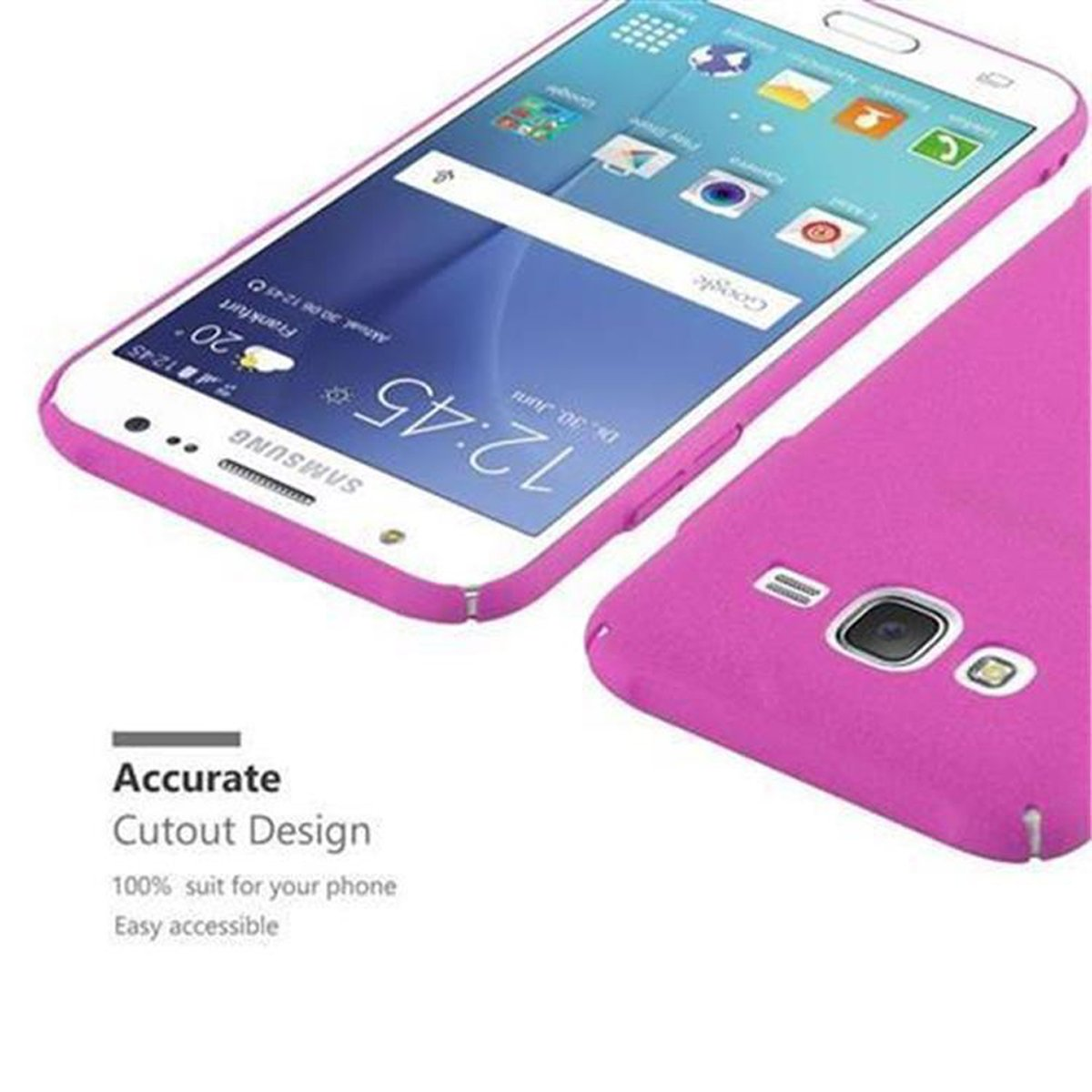 PINK Case im 2016, Samsung, J7 Backcover, Frosty FROSTY CADORABO Hülle Hard Galaxy Style,