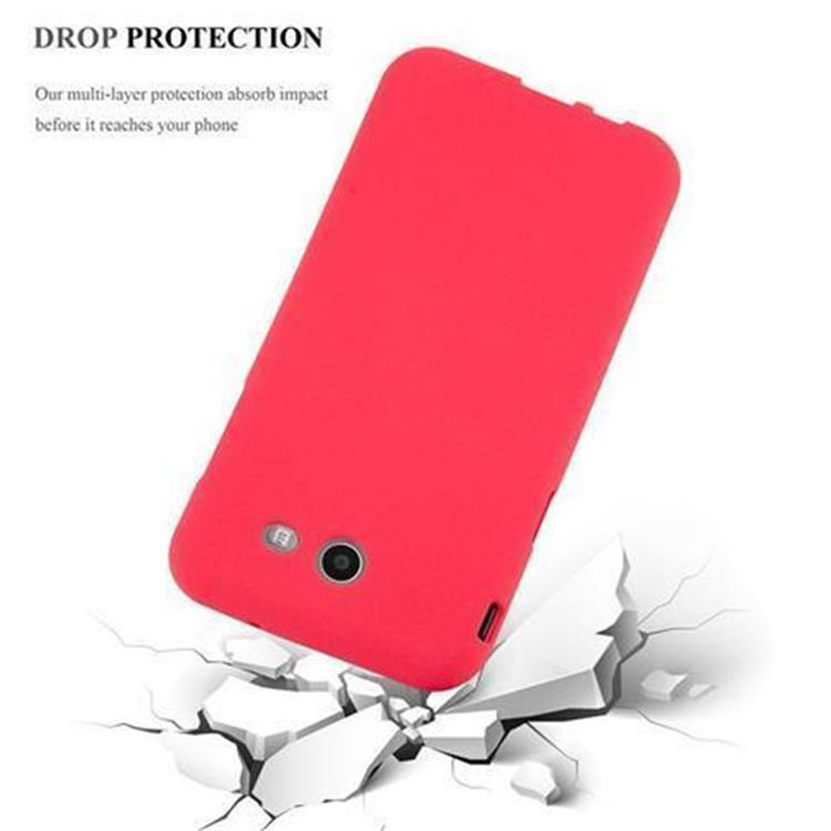 Schutzhülle, US 2017 ROT CADORABO Samsung, Frosted Galaxy Backcover, TPU FROST J7 Version,