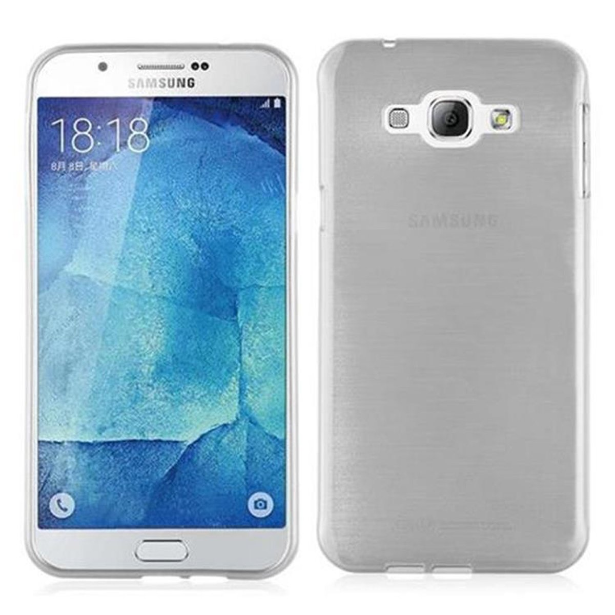 A8 Hülle, Samsung, Backcover, Galaxy SILBER 2015, CADORABO Brushed TPU
