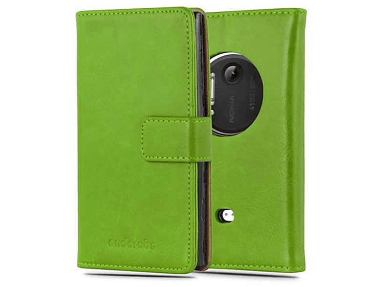 CADORABO Hülle Luxury Book Style, Bookcover, Nokia, Lumia 1020, GRAS GRÜN