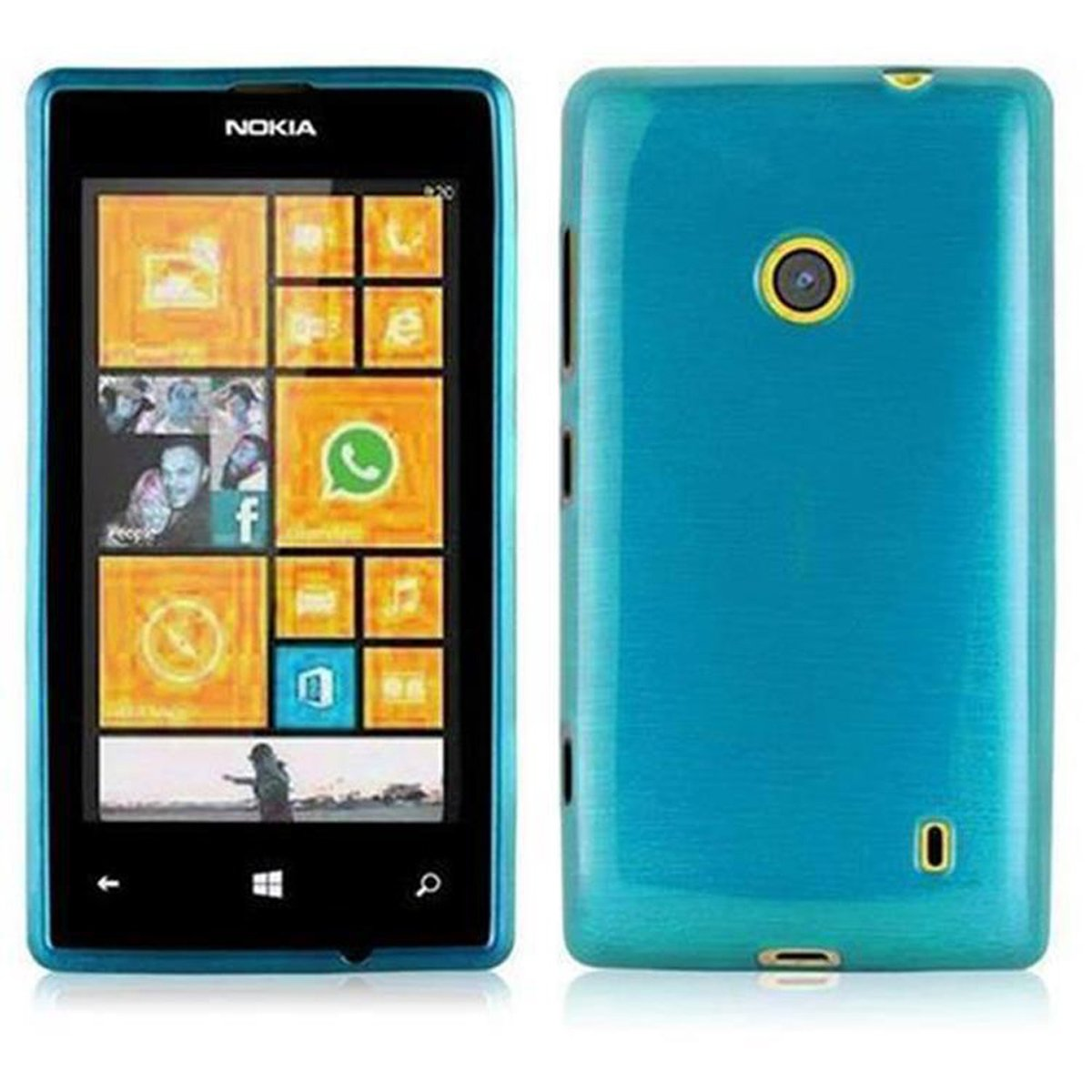 Nokia, TPU TÜRKIS Backcover, Hülle, Brushed Lumia 525, CADORABO