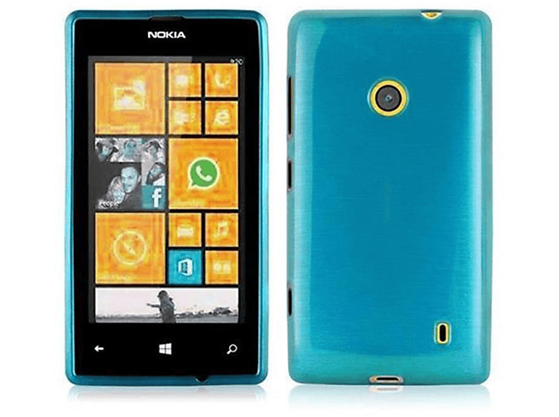 CADORABO TPU Brushed Hülle, 525, Nokia, Backcover, Lumia TÜRKIS