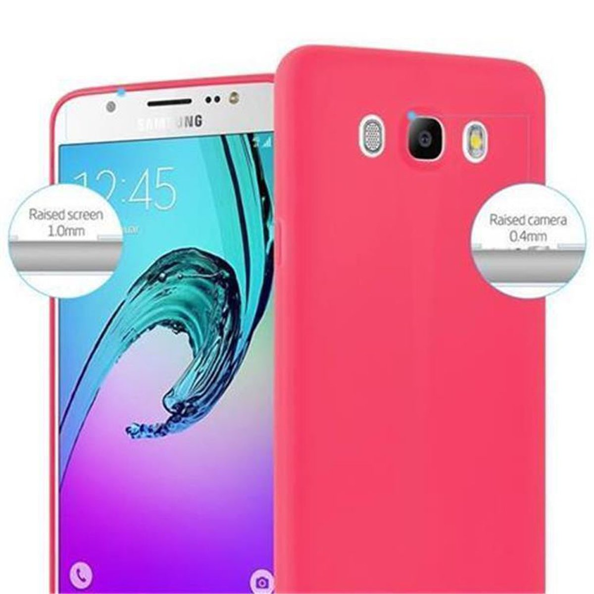 Candy J7 TPU Galaxy Hülle Style, CADORABO Samsung, 2016, im Backcover, CANDY ROT