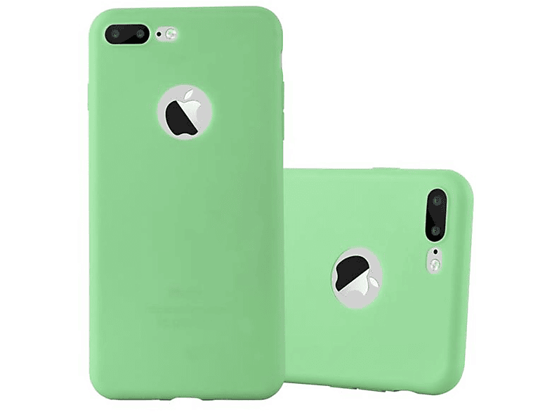 CADORABO Hülle im TPU GRÜN Candy Backcover, Style, PLUS CANDY iPhone / / Apple, PASTELL 7 PLUS 8 PLUS, 7S