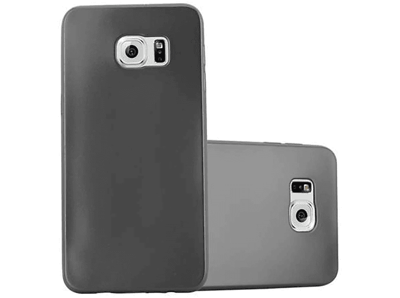 CADORABO TPU Backcover, Matt Metallic GRAU S6 Galaxy Samsung, METALLIC Hülle, EDGE