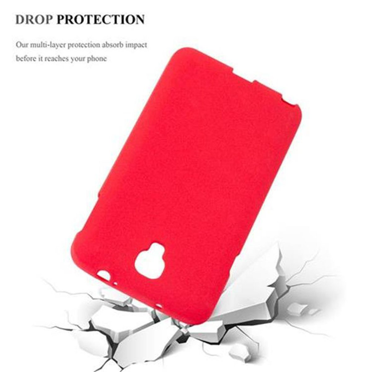 FROST NEO, CADORABO Frosted Backcover, 3 ROT Schutzhülle, NOTE Samsung, Galaxy TPU