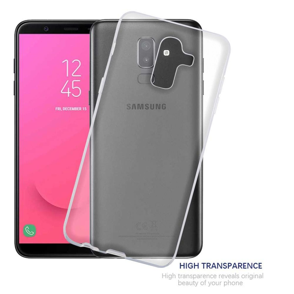 CADORABO TPU TRANSPARENT Samsung, Schutzhülle, 2018, Ultra Galaxy VOLL J8 AIR Slim Backcover