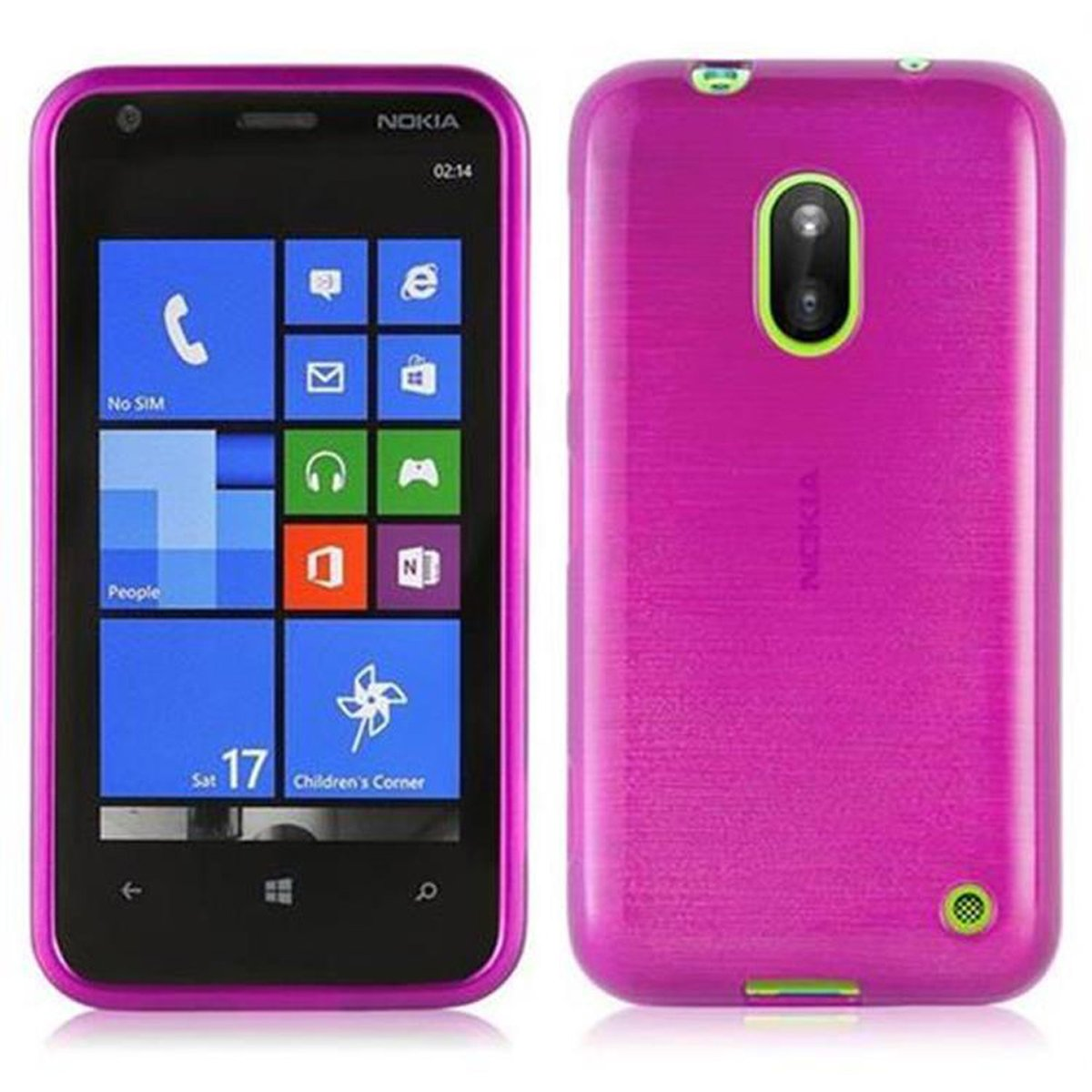 CADORABO TPU Brushed PINK Backcover, Hülle, Nokia, Lumia 620