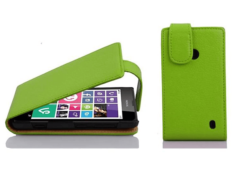 GRÜN Lumia Flip / 630 Nokia, CADORABO Flip Style, Schutzhülle APFEL im 635, Cover,