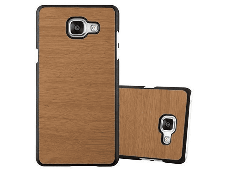 CADORABO Hülle Hard Case Woody Style, Backcover, Samsung, Galaxy A5 2016, WOODY BRAUN