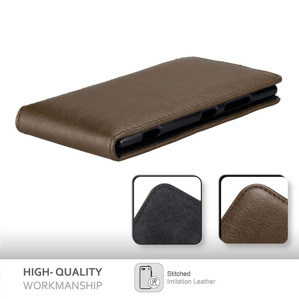 im Nokia, KAFFEE Hülle Lumia BRAUN CADORABO Cover, Flip Flip Style, 925,