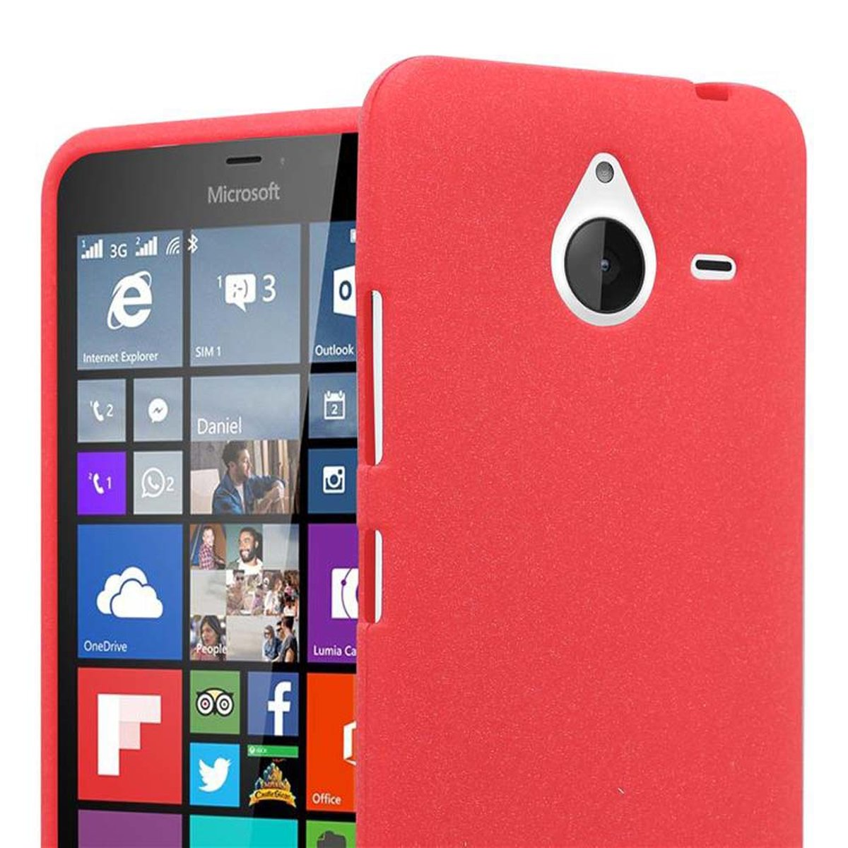ROT FROST 640 Schutzhülle, CADORABO XL, Backcover, TPU Lumia Frosted Nokia,