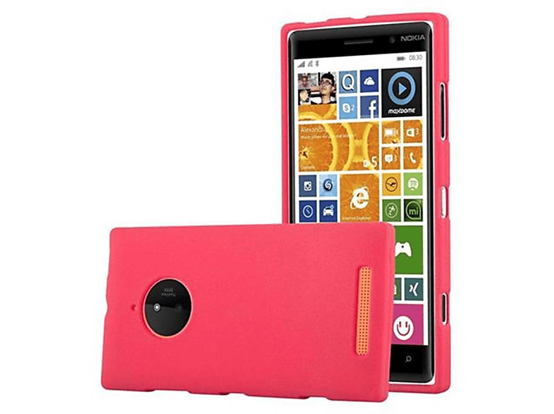 CADORABO FROST TPU Backcover, Nokia, 830, Frosted ROT Lumia Schutzhülle,