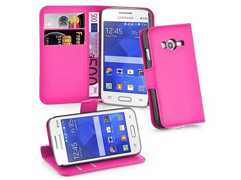 CADORABO Standfunktion, 4 PINK ACE CHERRY Book Hülle LITE, Bookcover, Galaxy Samsung,