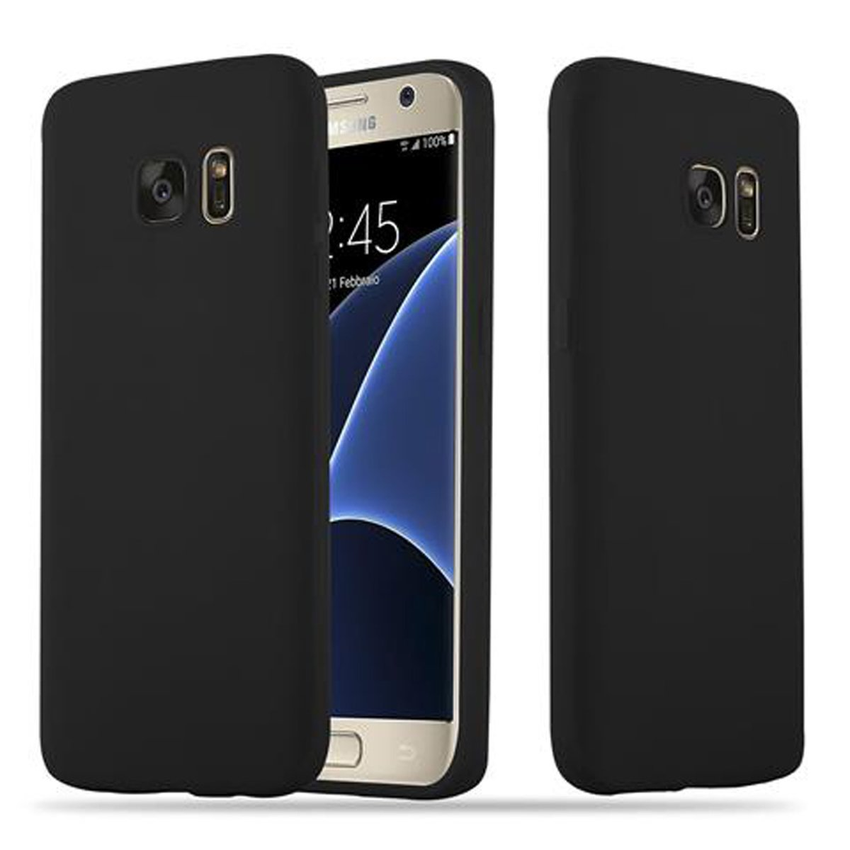 Galaxy CANDY Candy Hülle Backcover, im S7, CADORABO Samsung, TPU SCHWARZ Style,