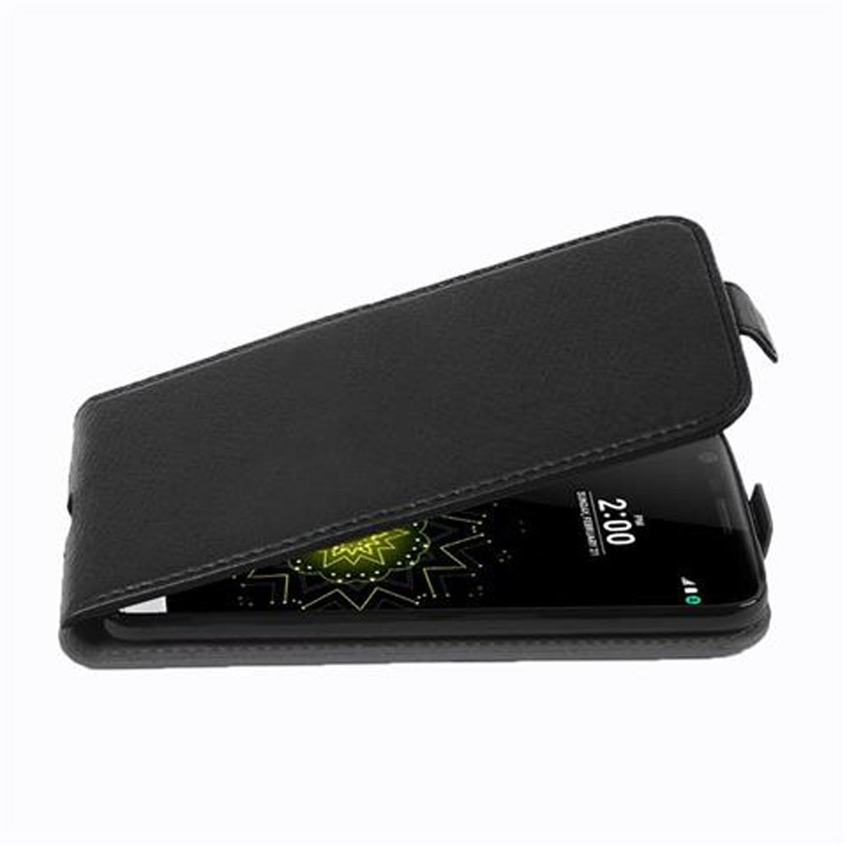 LG, im Schutzhülle G5, OXID Style, CADORABO Flip SCHWARZ Cover, Flip