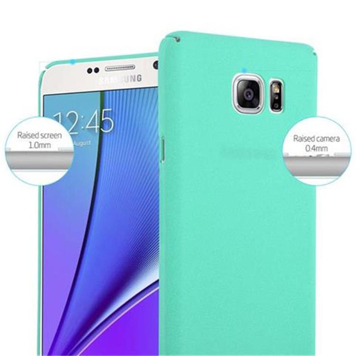 Samsung, Backcover, Hülle Style, CADORABO Case Galaxy NOTE Frosty 5, GRÜN FROSTY Hard im