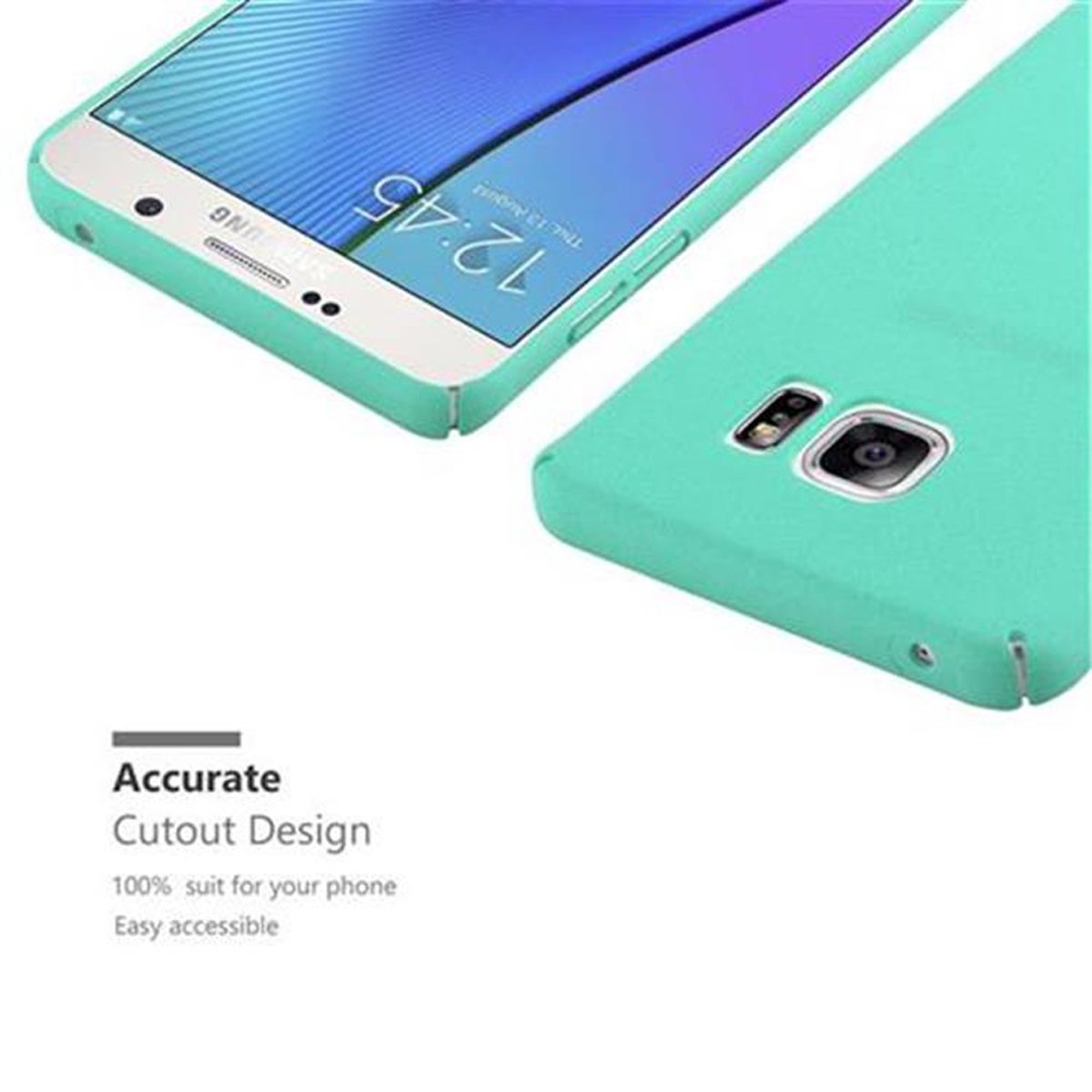 Samsung, Backcover, Hülle Style, CADORABO Case Galaxy NOTE Frosty 5, GRÜN FROSTY Hard im