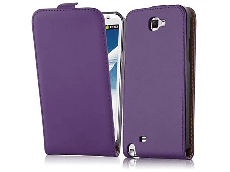 carcasa de móvil - flip cover para Móvil - Carcasa protección resistente de estilo Flip CADORABO, Samsung, NOTE 2, orquídea violeta | MediaMarkt