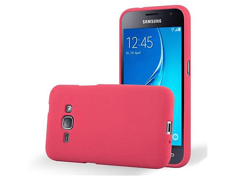 CADORABO TPU Frosted Schutzhülle, Backcover, Samsung, Galaxy J1 2016, FROST ROT