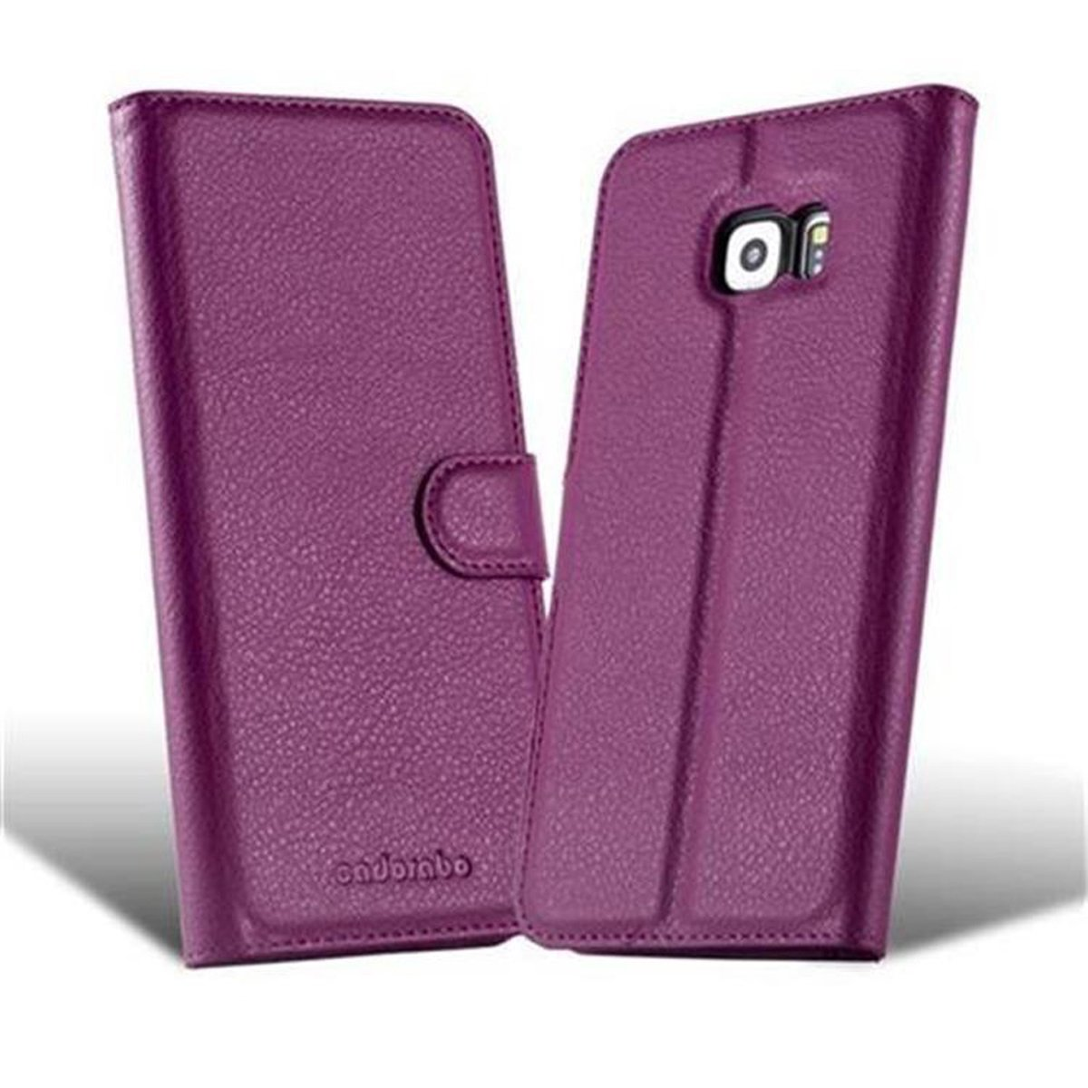 CADORABO Book Hülle VIOLETT MANGAN Samsung, Standfunktion, S6 Galaxy Bookcover, EDGE