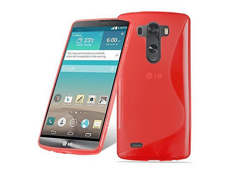 CADORABO Custodia In Silicone TPU Cover Flessibile, Custodia Per Cellulare Per L3 Ii 1 Sim Rosso Cremisi 76960281