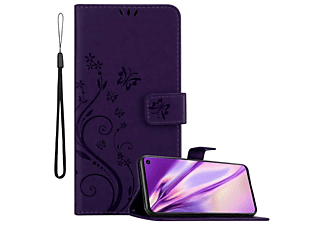 carcasa de móvil Funda libro para Móvil - Carcasa protección resistente de estilo libro;CADORABO, Samsung, Galaxy S10 5G, lila oscuro floral