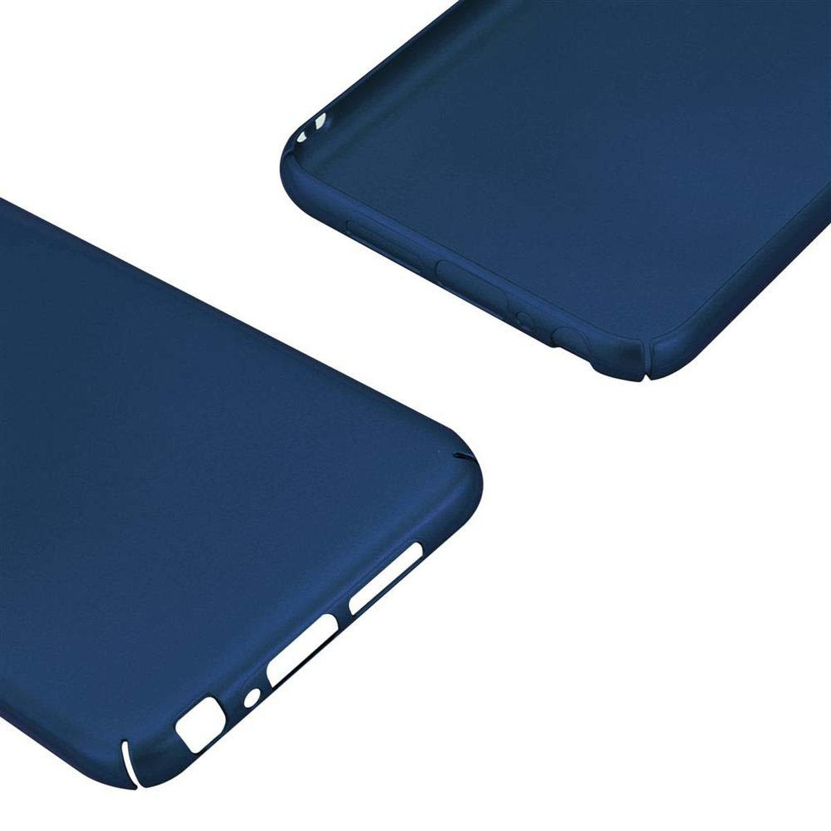 CADORABO Hülle im Metall Style, HTC, BLAU METALL Case ONE Backcover, Hard Matt A9