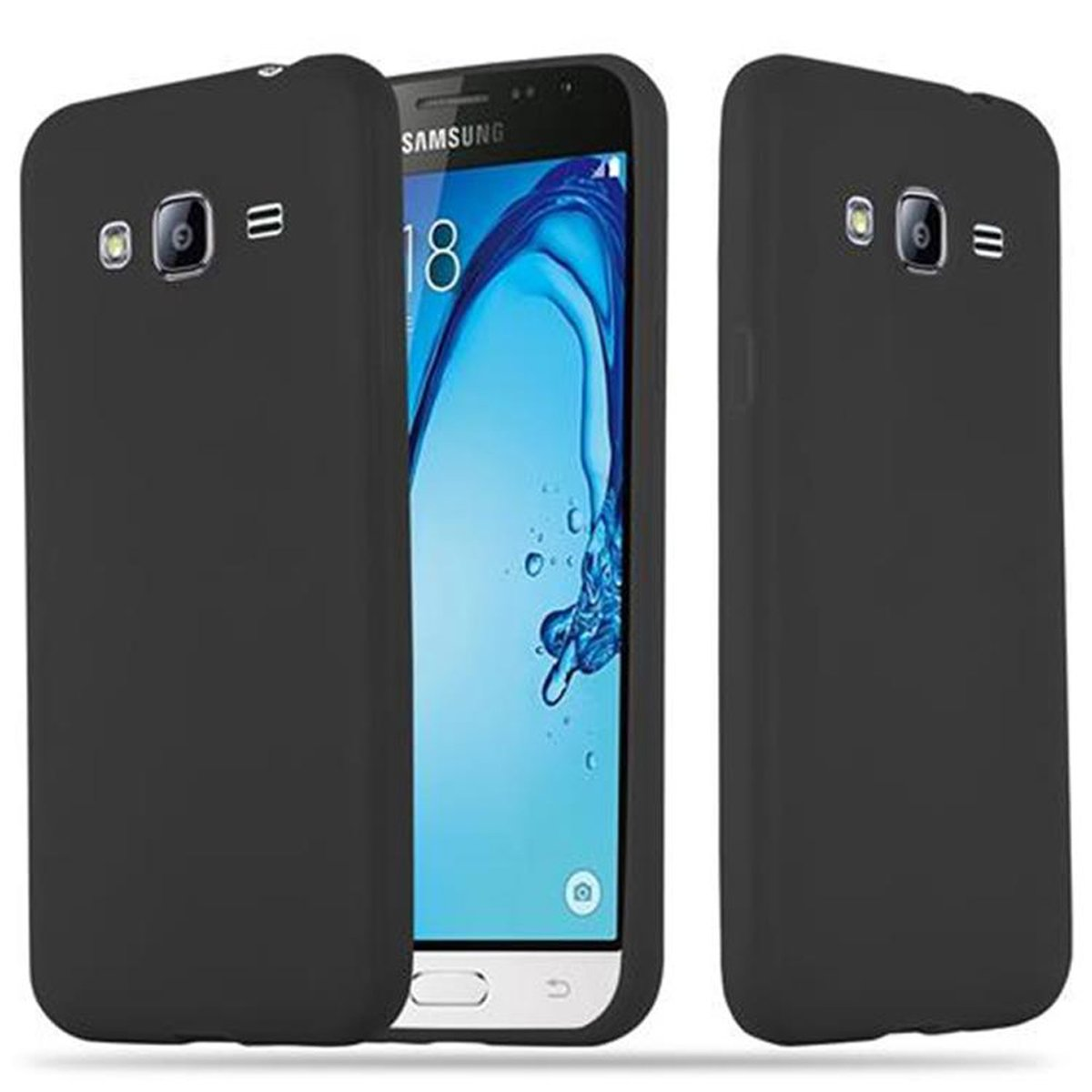 Galaxy CANDY 2015, CADORABO Candy TPU Backcover, SCHWARZ Hülle Samsung, Style, im J3