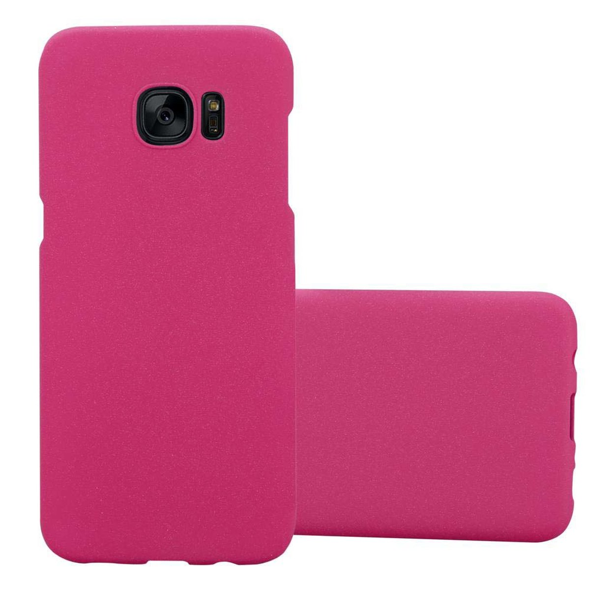 EDGE, Backcover, Galaxy Style, Samsung, FROSTY Frosty Hard CADORABO Hülle PINK S7 im Case