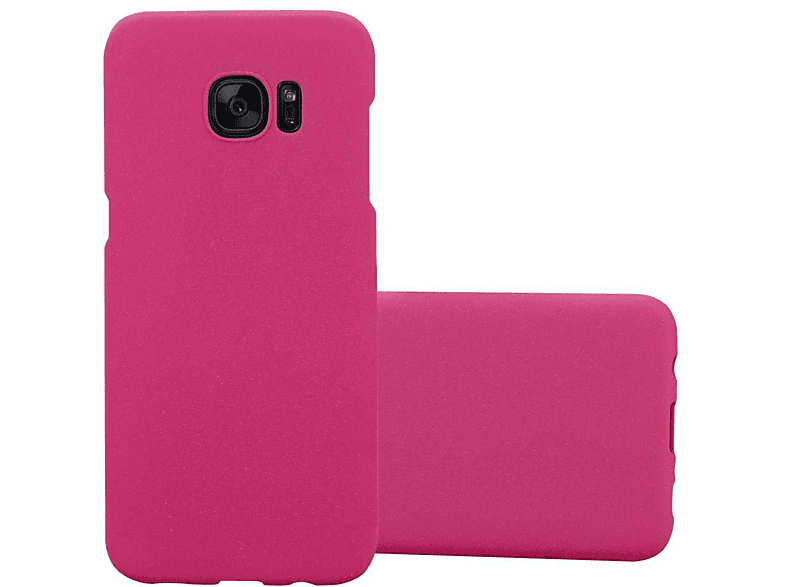 CADORABO Hülle im Hard Case Style, EDGE, Galaxy FROSTY Frosty Samsung, Backcover, PINK S7