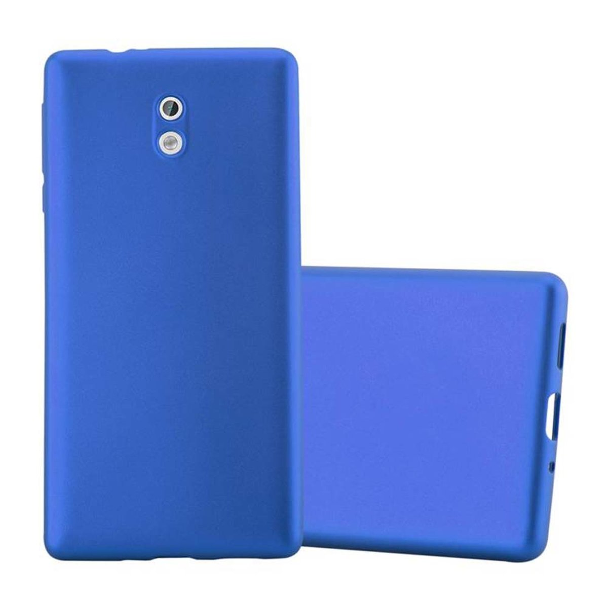 CADORABO TPU Matt Metallic Hülle, 3 METALLIC 2017, Backcover, BLAU Nokia