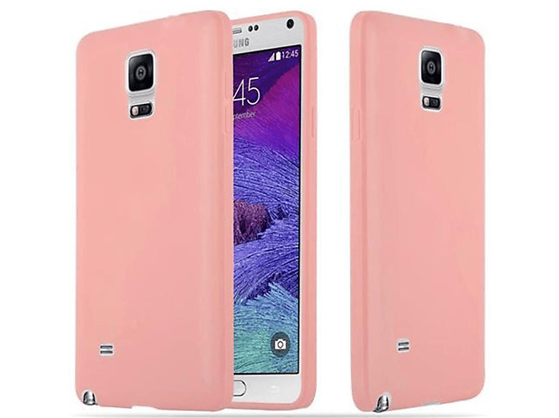CADORABO Hülle im TPU Candy Style, Backcover, Samsung, Galaxy NOTE 4, CANDY ROSA