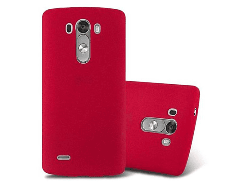 CADORABO TPU Frosted Schutzhülle, Backcover, LG, G3, FROST ROT