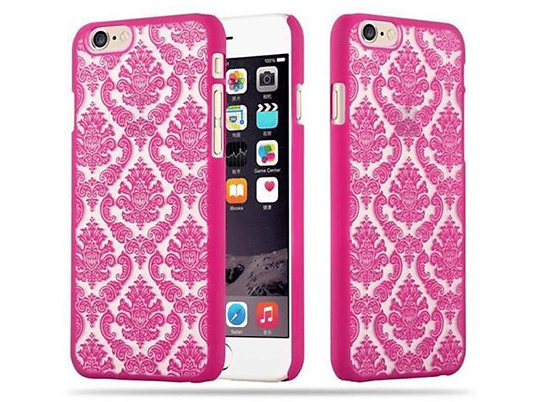 CADORABO Hülle Hard 6 Backcover, Paisley Henna iPhone PINK Apple, / in Blumen Case 6S, Design