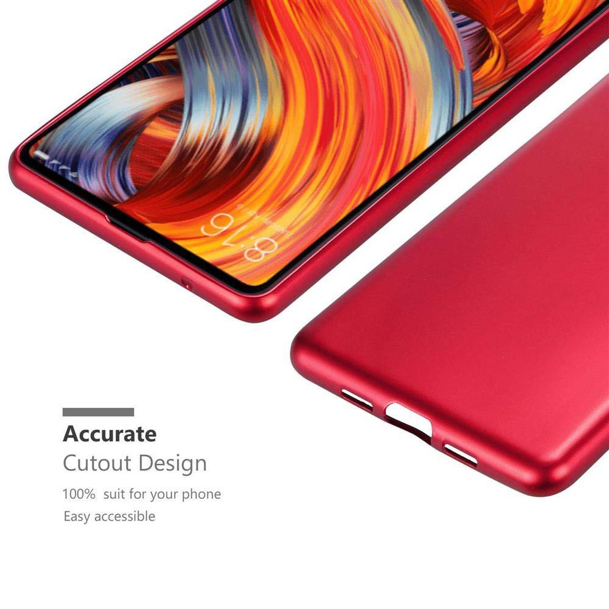 CADORABO TPU Matt Metallic Hülle, Mi MIX ROT Backcover, Xiaomi, METALLIC 2